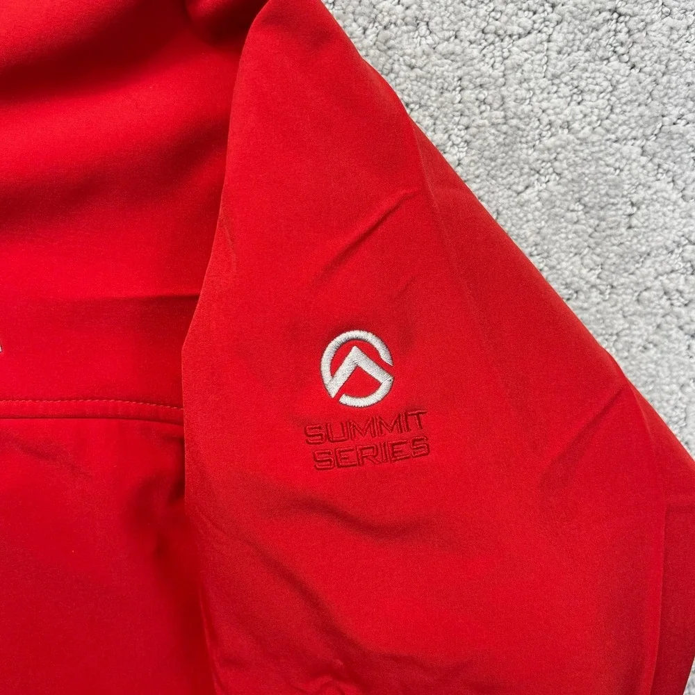 The North Face Hooded‎ Jacket Mens Large Red Summit Series Softshell Waterproof